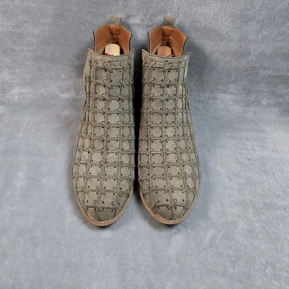 Mi.iM Boots Size 9M Green LAVIN Textured Chelsea Pull On Ankle Booties Boho-chic - Picture 2 of 10